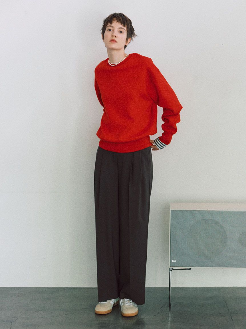 emmi atelier「【ONLINE限定カラーあり】emmiロゴスウェットライクニット」|ニット・セーター|