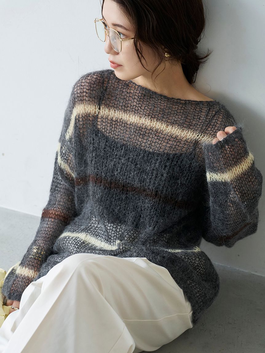 emmi atelier「【ONLINE限定カラーあり】モヘアニットプルオーバー」|ニット・セーター|