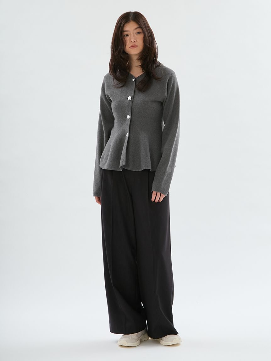 emmi atelier「ペプラムニットカーディガン」|カーディガン|