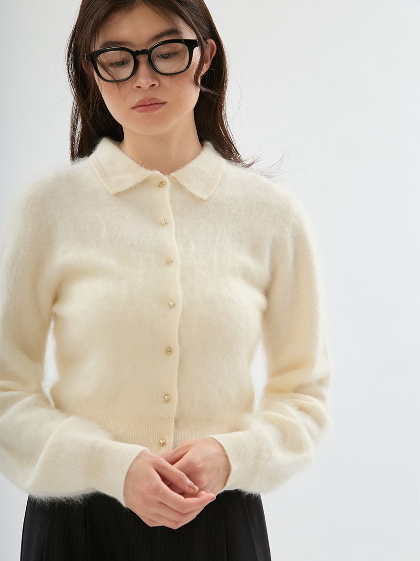 emmi atelier「ウール混ミンク加工ニットカーディガン」|カーディガン|IVR