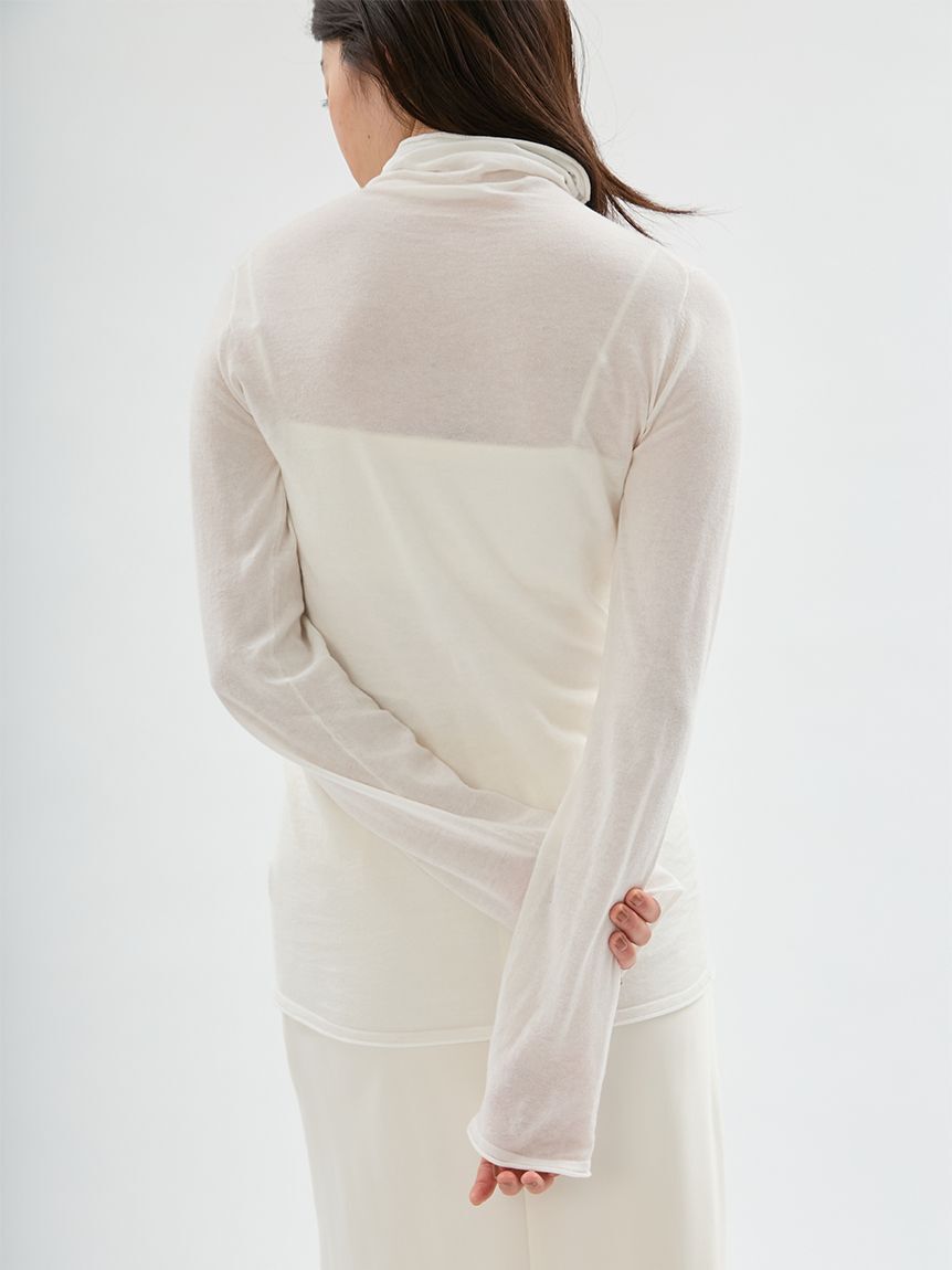 emmi atelier「オーガニックコットンハイネックニットプルオーバー」|ニット・セーター|