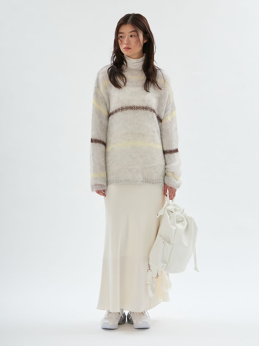 emmi atelier「オーガニックコットンハイネックニットプルオーバー」|ニット・セーター|