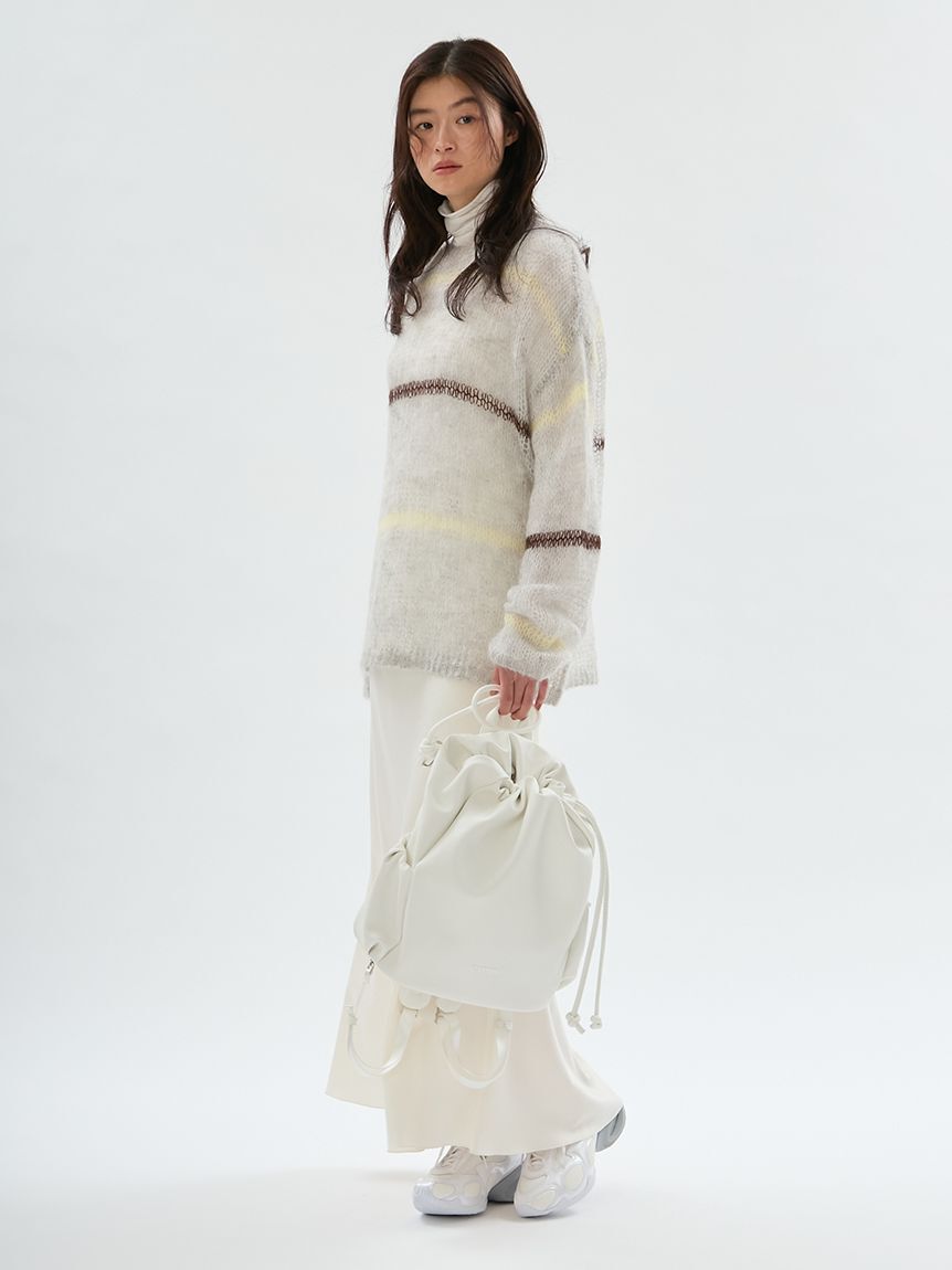 emmi atelier「オーガニックコットンハイネックニットプルオーバー」|ニット・セーター|