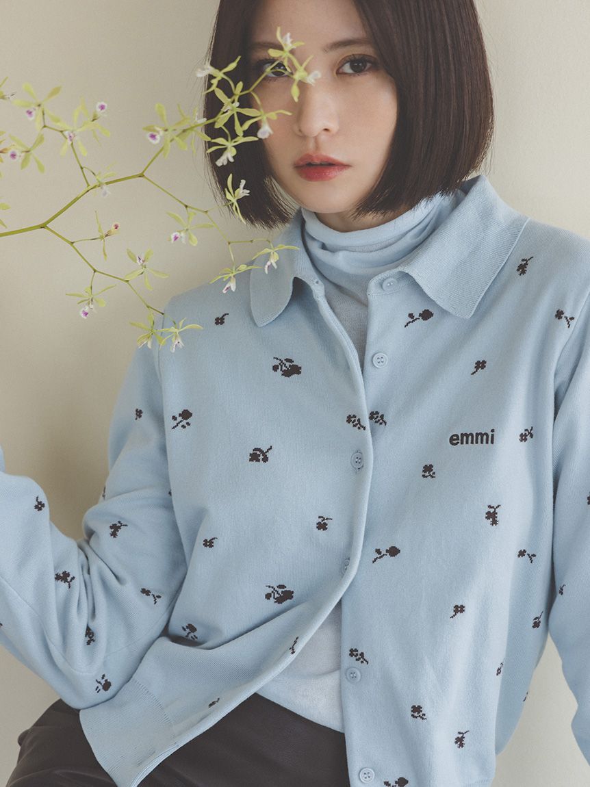 emmi atelier「オーガニックコットンハイネックニットプルオーバー」|ニット・セーター|