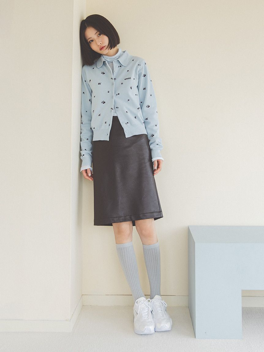 emmi atelier「オーガニックコットンハイネックニットプルオーバー」|ニット・セーター|