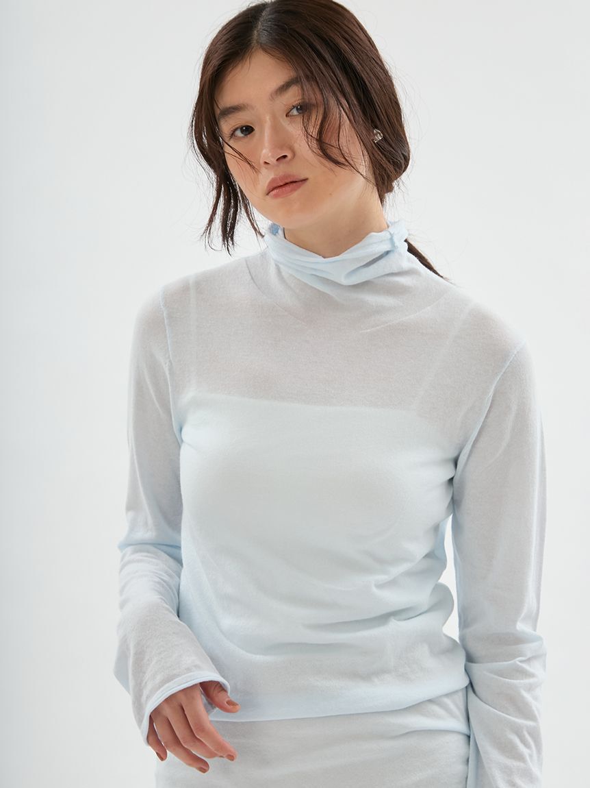 emmi atelier「オーガニックコットンハイネックニットプルオーバー」|ニット・セーター|LBLU
