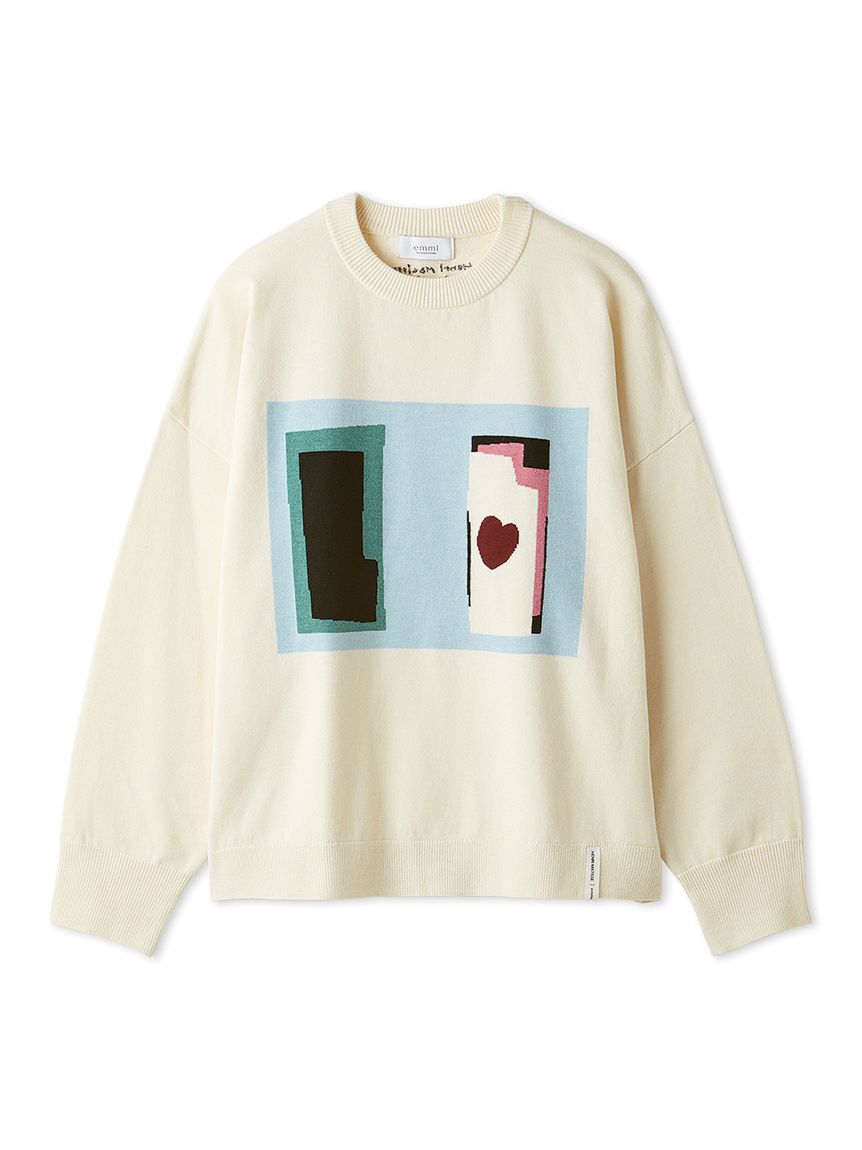 emmi atelier「【Henri Matisse】インターシャニットプルオーバー」|ニット・セーター|