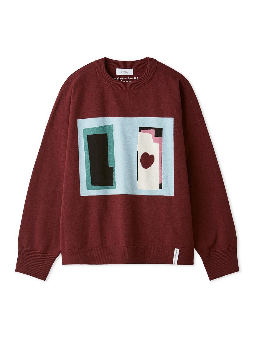 emmi atelier「【Henri Matisse】インターシャニットプルオーバー」|ニット・セーター|