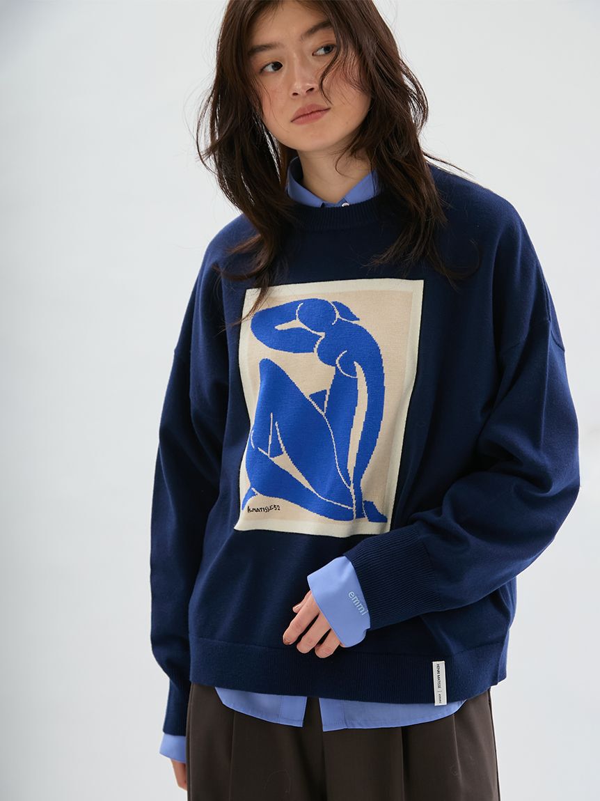 emmi atelier「【Henri Matisse】インターシャニットプルオーバー」|ニット・セーター|