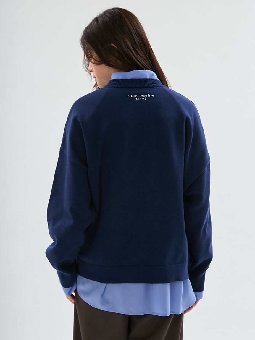 emmi atelier「【Henri Matisse】インターシャニットプルオーバー」|ニット・セーター|