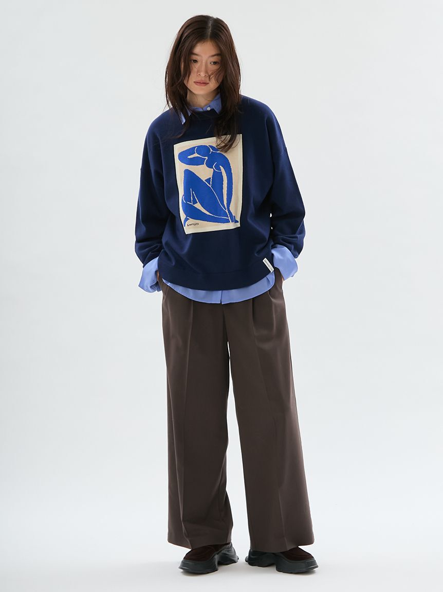 emmi atelier「【Henri Matisse】インターシャニットプルオーバー」|ニット・セーター|