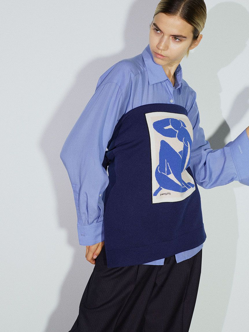 emmi atelier「【Henri Matisse】インターシャニットプルオーバー」|ニット・セーター|NVY