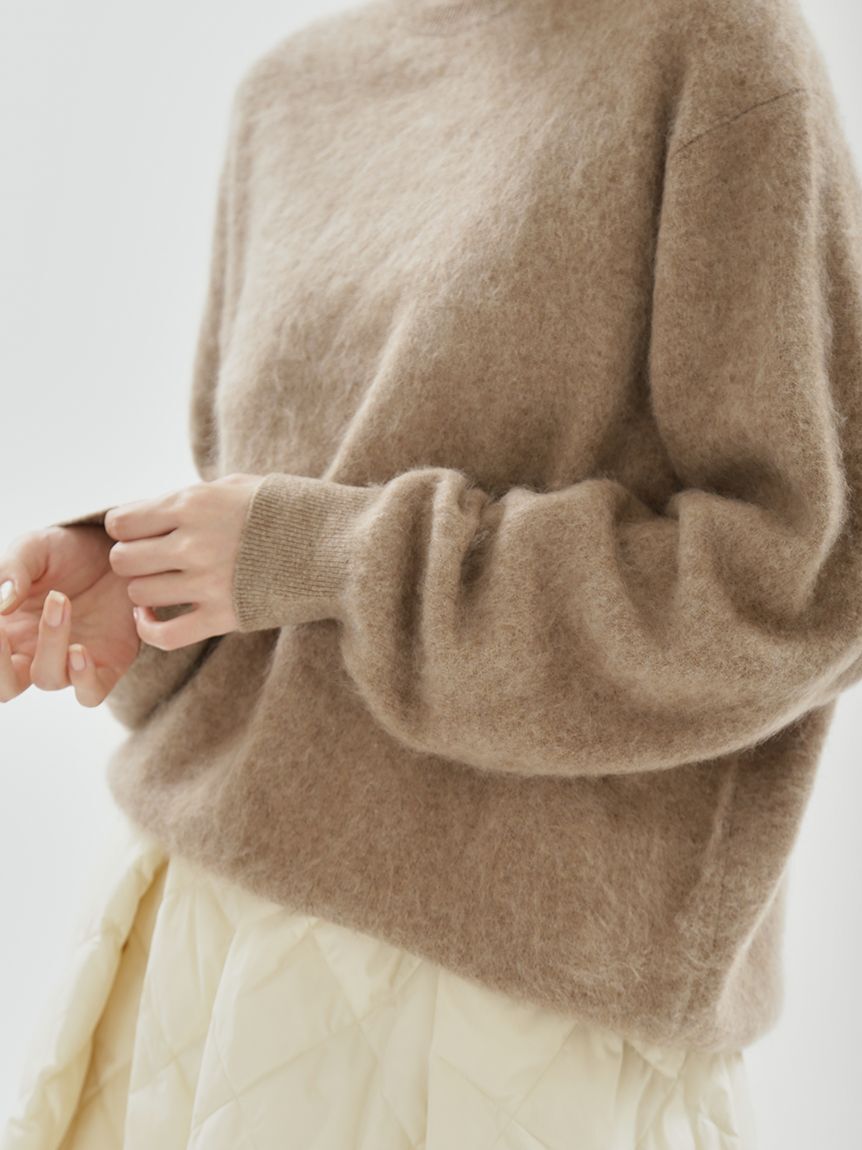 emmi atelier「ウール混ミンク加工ニット」|ニット・セーター|
