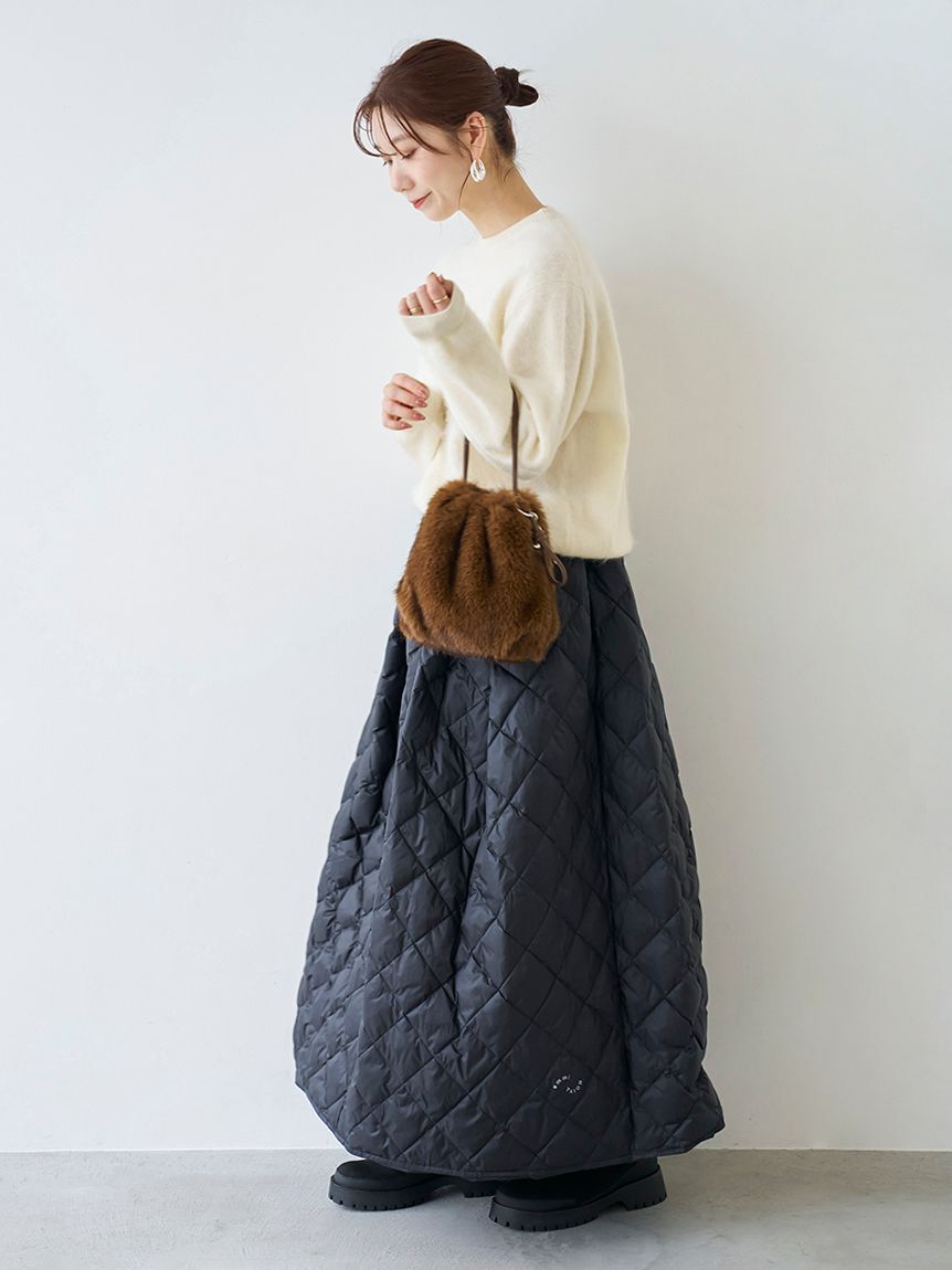 emmi atelier「ウール混ミンク加工ニット」|ニット・セーター|