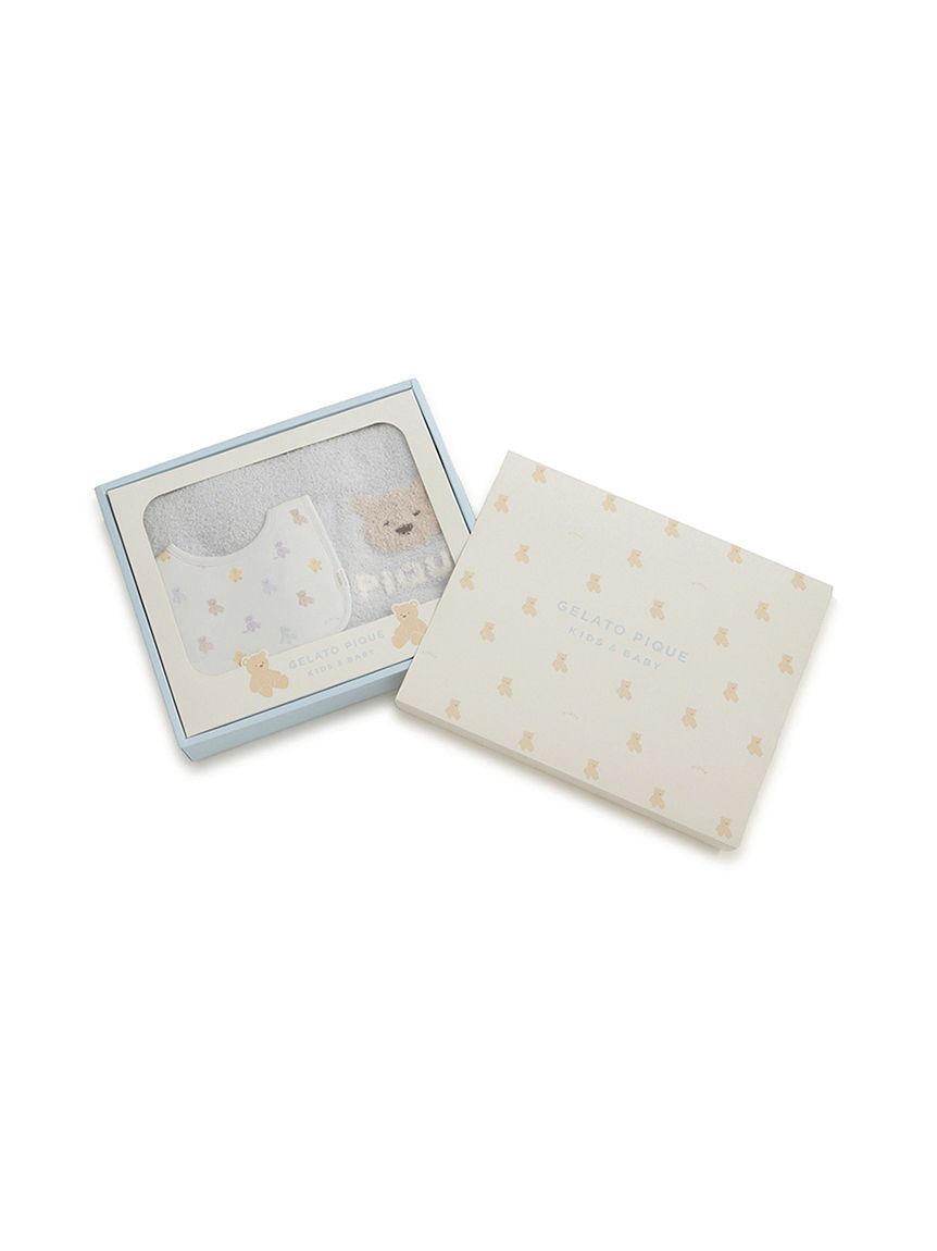 GELATO PIQUE KIDS & BABY「【ラッピング済み】【BABY】ベアブランケット&スタイ2点セット ギフトBOX」|その他ベビー用品|