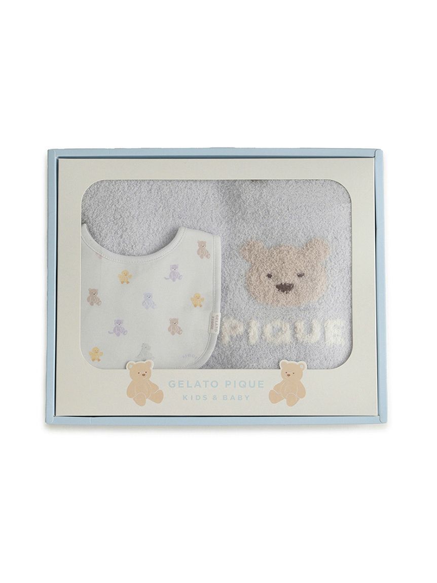 GELATO PIQUE KIDS & BABY「【ラッピング済み】【BABY】ベアブランケット&スタイ2点セット ギフトBOX」|その他ベビー用品|