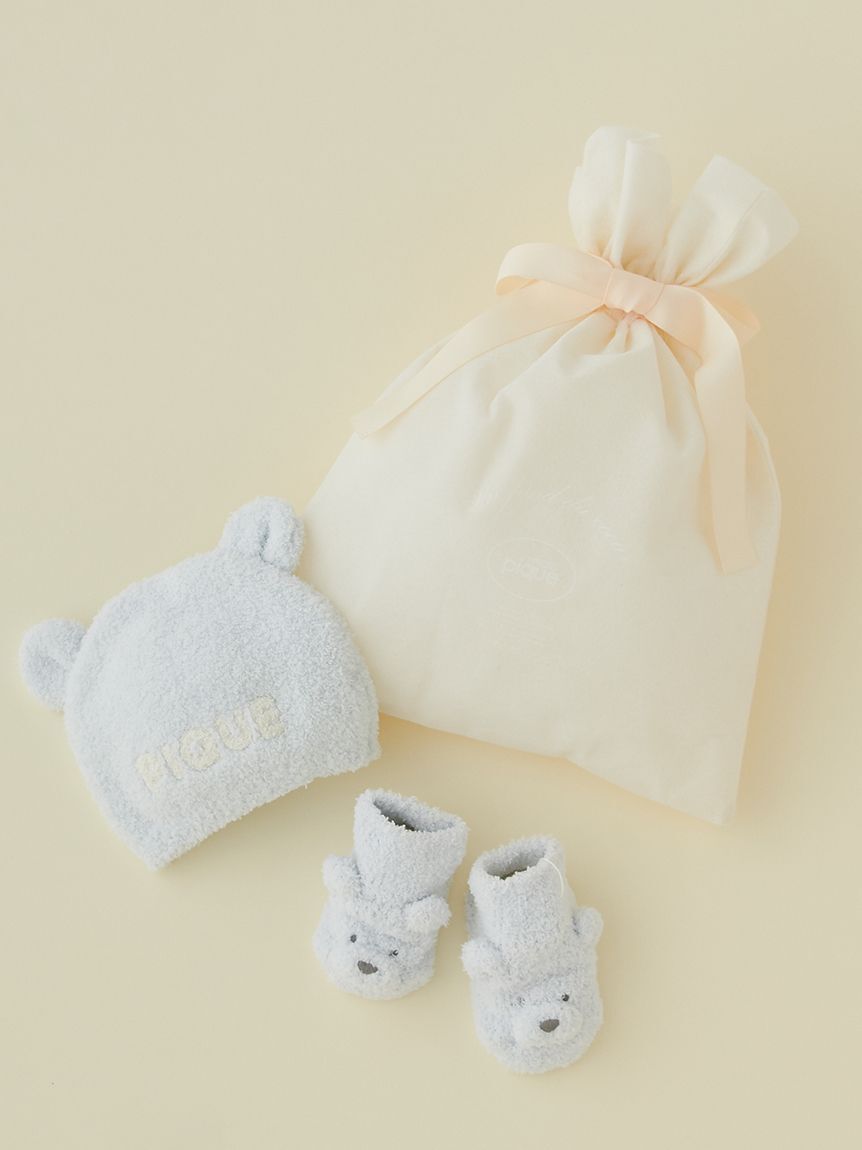 GELATO PIQUE KIDS & BABY「【ラッピング済み】【BABY】パウダーベアキャップ＆ソックスSET」|その他ベビー用品|BLU