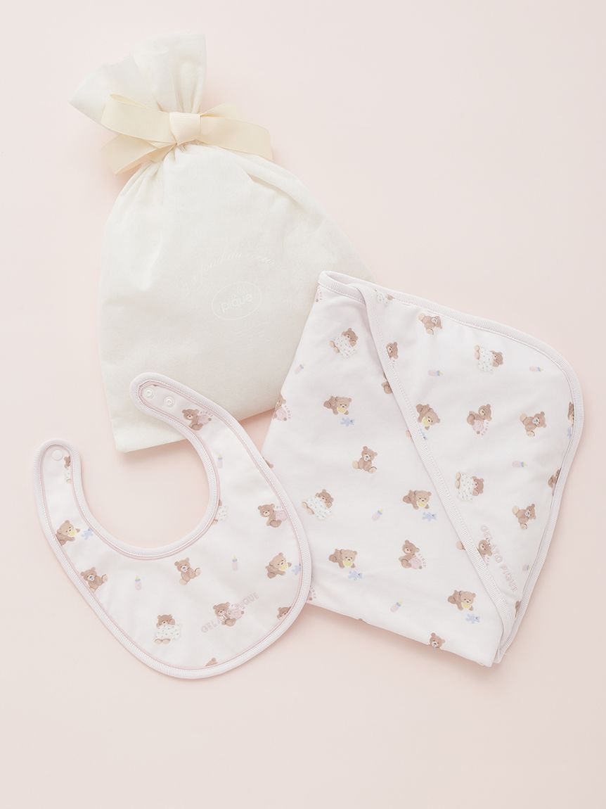 GELATO PIQUE KIDS & BABY「【ラッピング済み】【BABY】ベビーベアブランケット&スタイSET」|その他ベビー用品|PNK