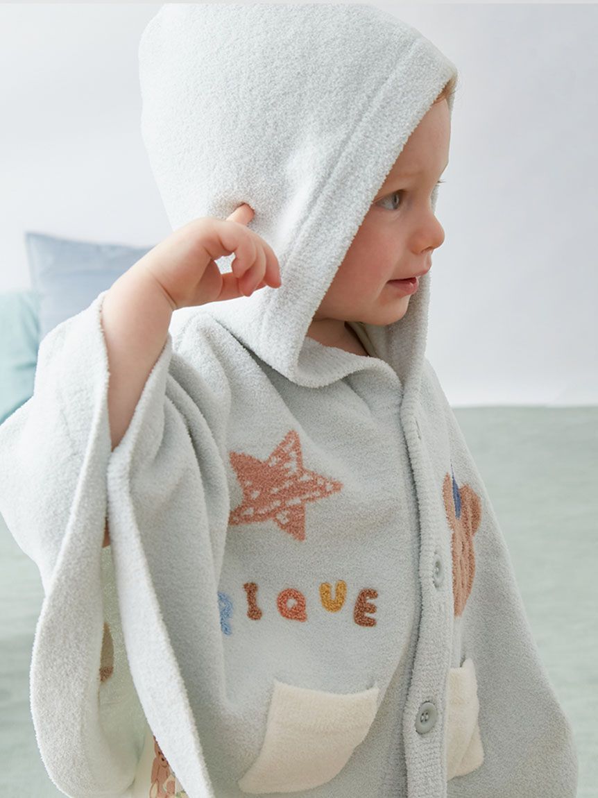 GELATO PIQUE KIDS & BABY「【ラッピング済み】【BABY】エアリーモコドローイングベアポンチョ&ベアラトルSET」|その他ベビー用品|
