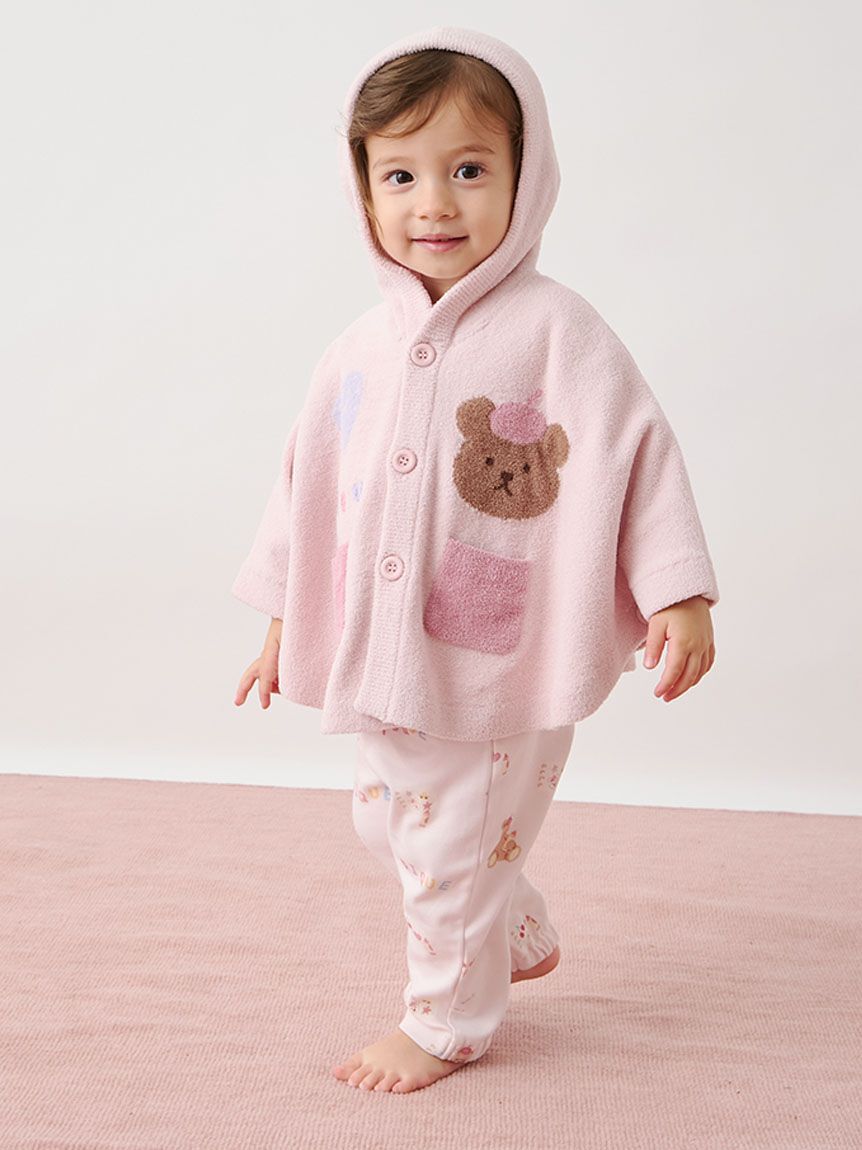 GELATO PIQUE KIDS & BABY「【ラッピング済み】【BABY】エアリーモコドローイングベアポンチョ&ベアラトルSET」|その他ベビー用品|