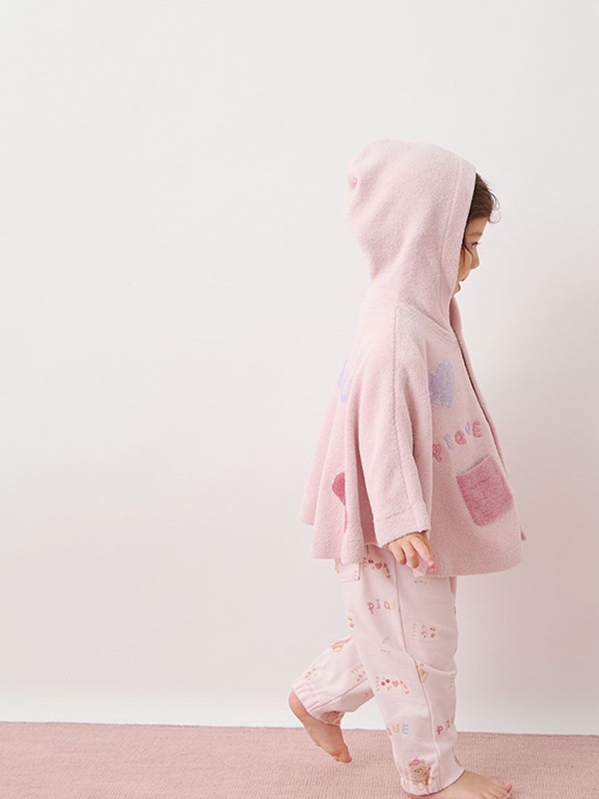 GELATO PIQUE KIDS & BABY「【ラッピング済み】【BABY】エアリーモコドローイングベアポンチョ&ベアラトルSET」|その他ベビー用品|