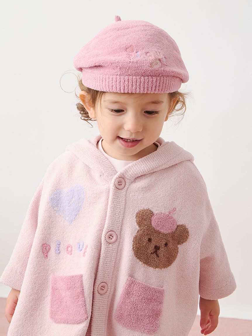 GELATO PIQUE KIDS & BABY「【ラッピング済み】【BABY】エアリーモコドローイングベアポンチョ&ベアラトルSET」|その他ベビー用品|