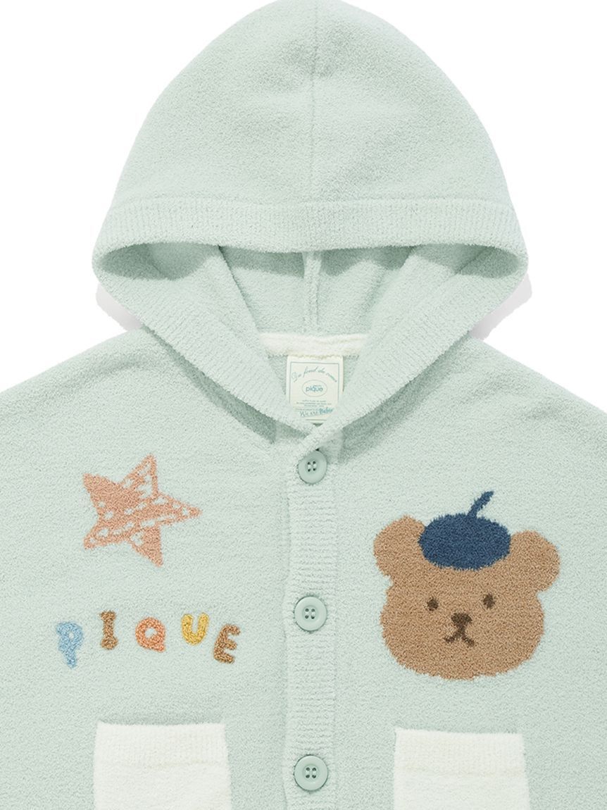 GELATO PIQUE KIDS & BABY「【ラッピング済み】【BABY】エアリーモコドローイングベアポンチョ&ベアラトルSET」|その他ベビー用品|