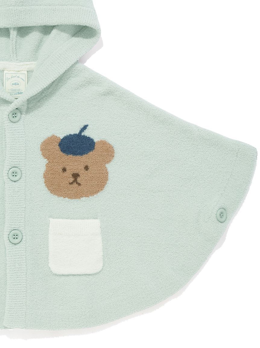 GELATO PIQUE KIDS & BABY「【ラッピング済み】【BABY】エアリーモコドローイングベアポンチョ&ベアラトルSET」|その他ベビー用品|