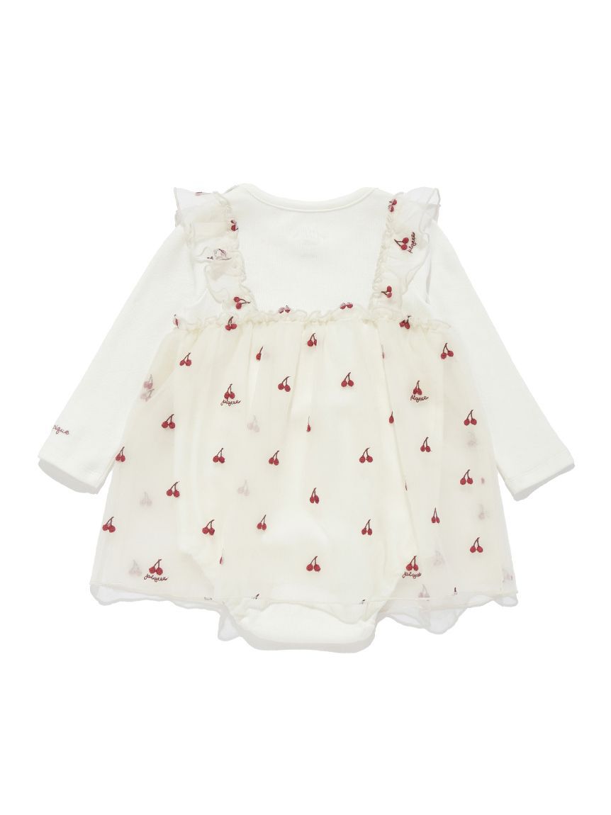 GELATO PIQUE KIDS & BABY「【BABY】チェリー柄チュールロンパース」|ロンパース|