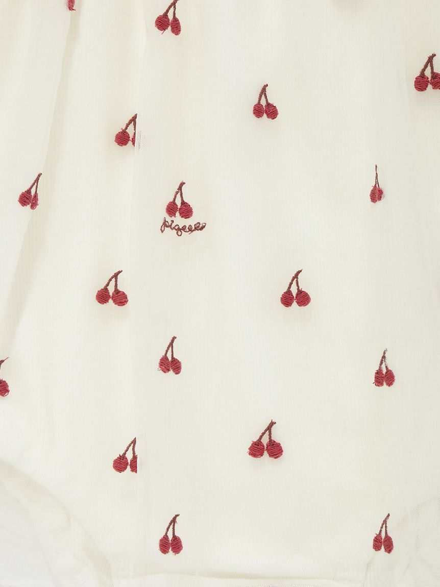 GELATO PIQUE KIDS & BABY「【BABY】チェリー柄チュールロンパース」|ロンパース|