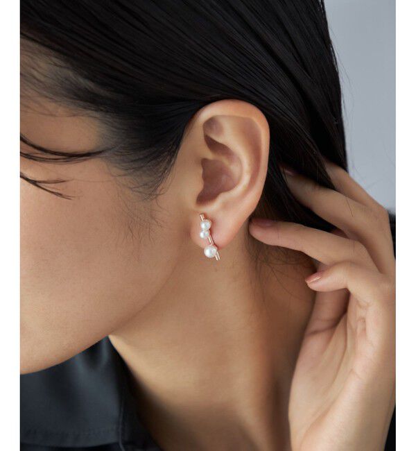 Jouete「ピアス カラーパール アシンメトリー」|ピアス|