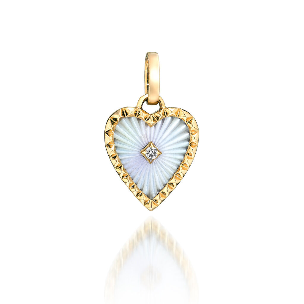 STAR JEWELRY「ETCHED HEART」|ネックレス|イエローゴールド