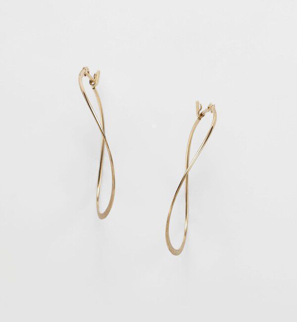 agete「K10フープピアス」|ピアス|