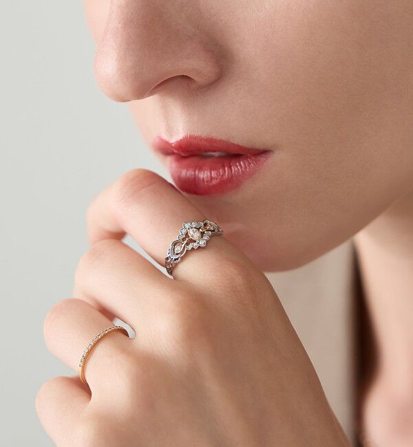 agete「《Limited Edition》K10／プラチナダイヤモンドリング（0.13ct）」|その他|