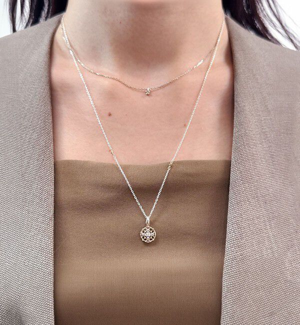 agete「《Limited Edition》シルバー／K10ダイヤモンドネックレス（0.05ct）」|ネックレス|