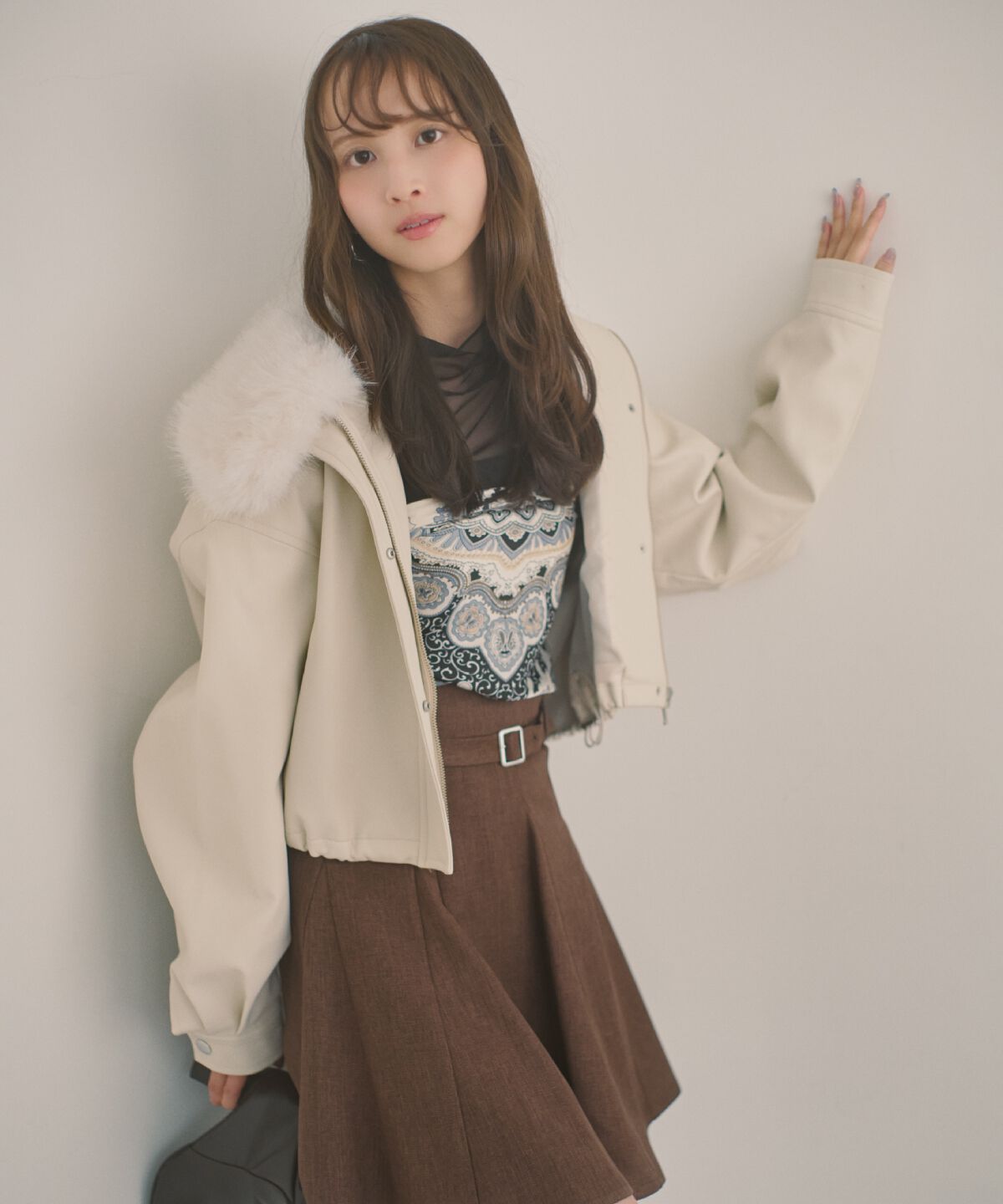 アンドクチュール「インナーキャミ付きシアートップス」|Tシャツ・カットソー|