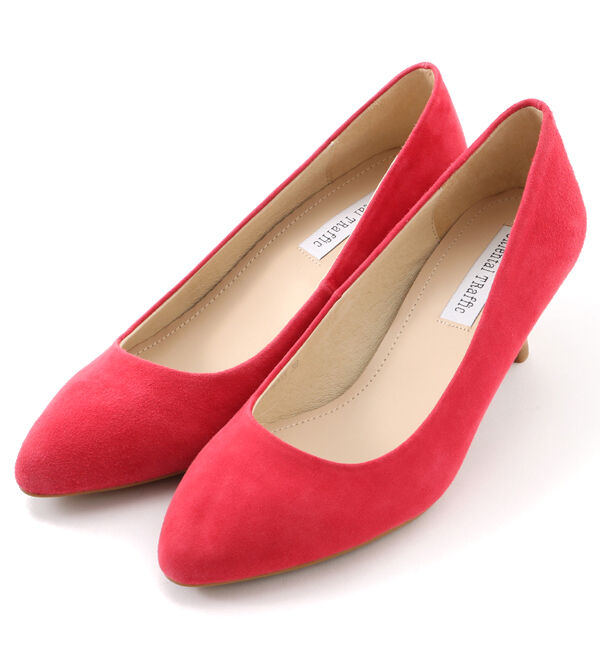 ORiental TRaffic「【アウトレット価格】本革スエードミドルヒールパンプス/R-6003」|パンプス|PINK