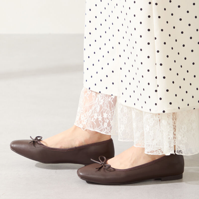 ORiental TRaffic「【 跳べるパンプス /　新色追加 】 バレエ シューズ /R-3208 厚手クッション フラット ヒール1ｃｍ」|パンプス|