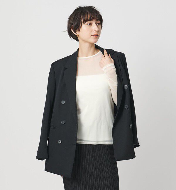 UNITED ARROWS「チュール ジャージー カットソー」|Tシャツ・カットソー|OFF WHITE