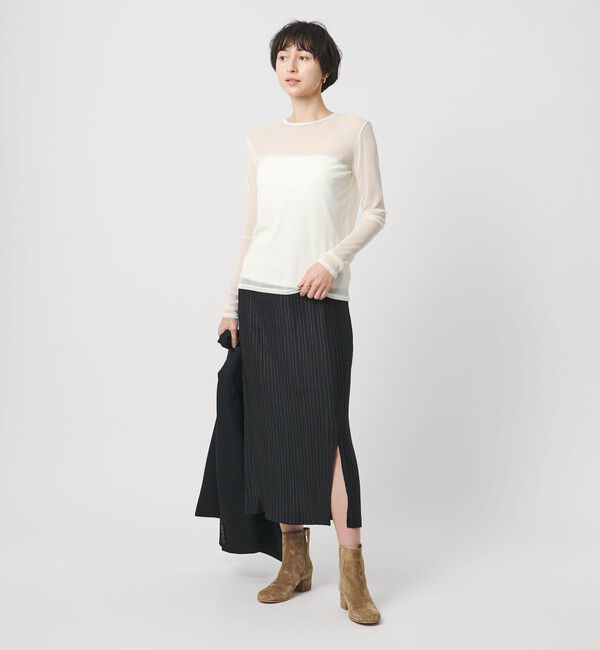 UNITED ARROWS「チュール ジャージー カットソー」|Tシャツ・カットソー|