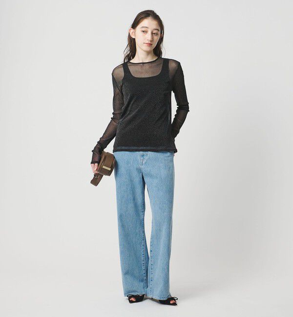 UNITED ARROWS「チュールジャージー グリッター カットソー」|Tシャツ・カットソー|