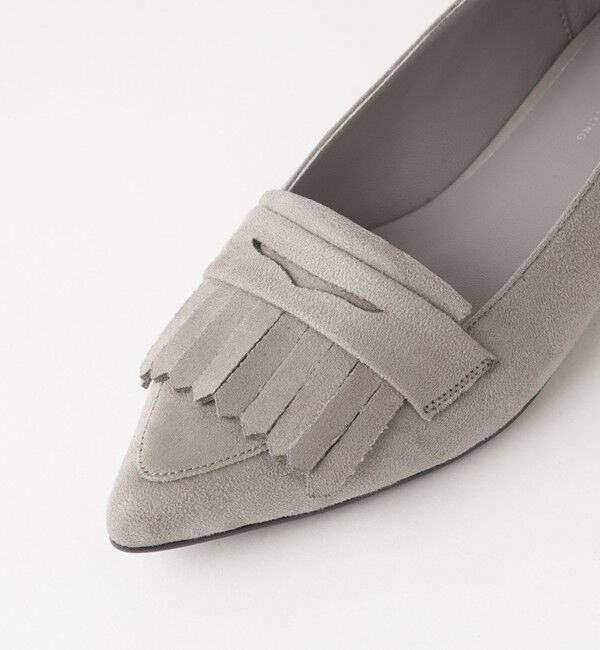 UNITED ARROWS green label relaxing「【WEB限定】ポインテッド キルト フラットシューズ（1.5cmヒール) -撥水-」|パンプス|