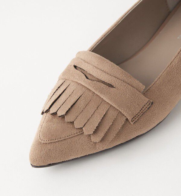 UNITED ARROWS green label relaxing「【WEB限定】ポインテッド キルト フラットシューズ（1.5cmヒール) -撥水-」|パンプス|