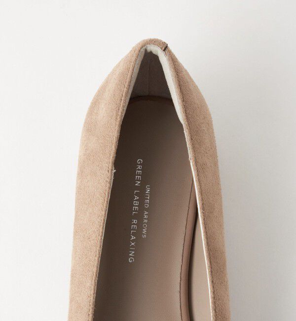 UNITED ARROWS green label relaxing「【WEB限定】ポインテッド キルト フラットシューズ（1.5cmヒール) -撥水-」|パンプス|