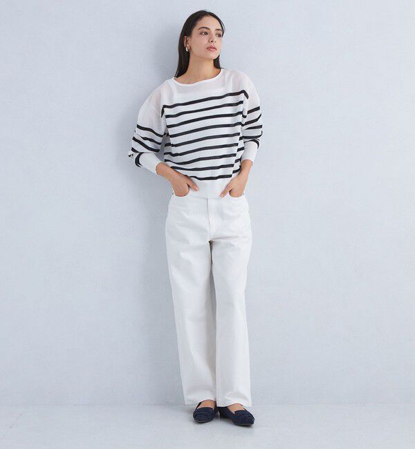 UNITED ARROWS green label relaxing「【WEB限定】ポインテッド キルト フラットシューズ（1.5cmヒール) -撥水-」|パンプス|