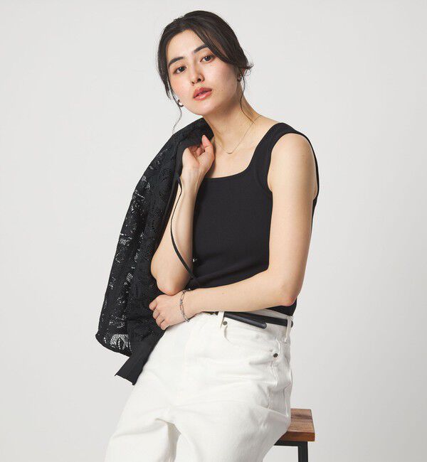 UNITED ARROWS green label relaxing「デコルテ フライス タンクトップ 抗菌」|タンクトップ|
