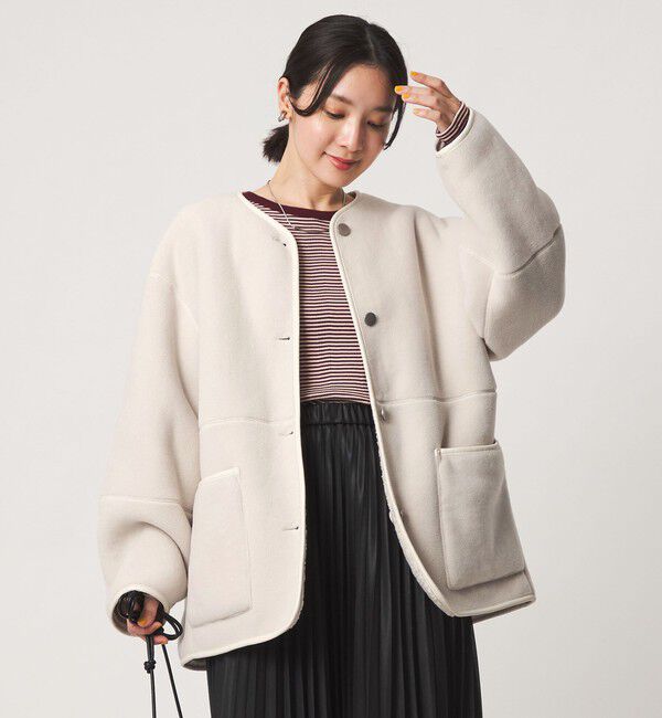UNITED ARROWS green label relaxing「【WEB限定】＜at ease＞フリース ボア リバーシブル ブルゾン」|その他|