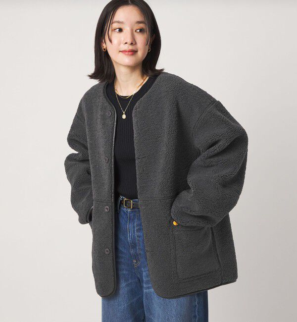 UNITED ARROWS green label relaxing「【WEB限定】＜at ease＞フリース ボア リバーシブル ブルゾン」|その他|