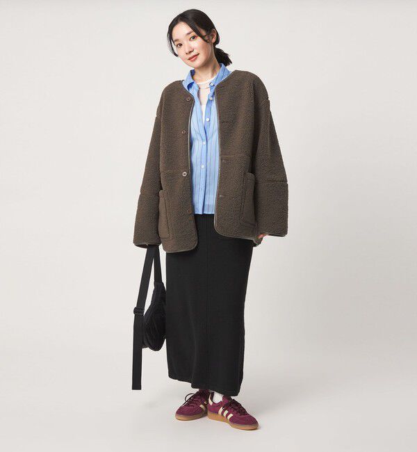 UNITED ARROWS green label relaxing「【WEB限定】＜at ease＞フリース ボア リバーシブル ブルゾン」|その他|