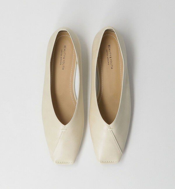 BEAUTY&YOUTH UNITED ARROWS「Vカットステッチ フラットシューズ」|バレエシューズ|